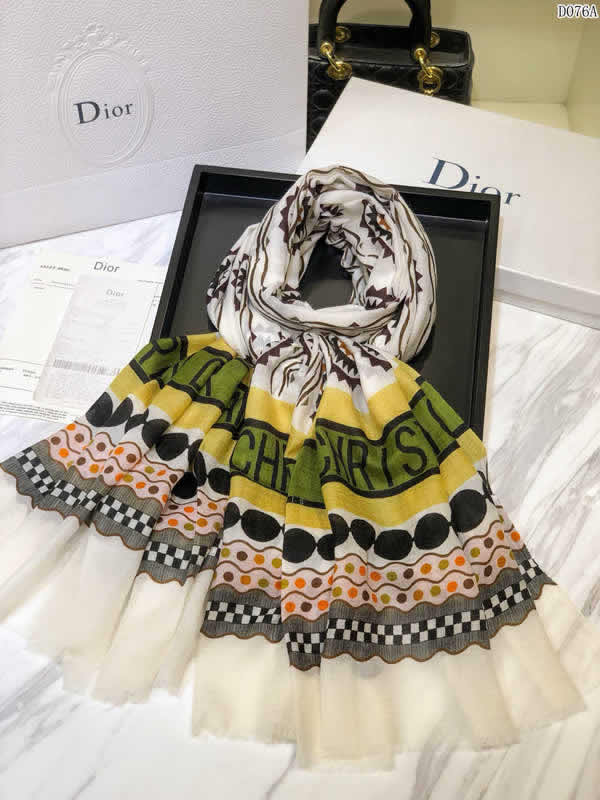 Top Quality Brand Fake Dior Scarf Women Winter Cashmere Thick Autumn Warm Shawls 20
